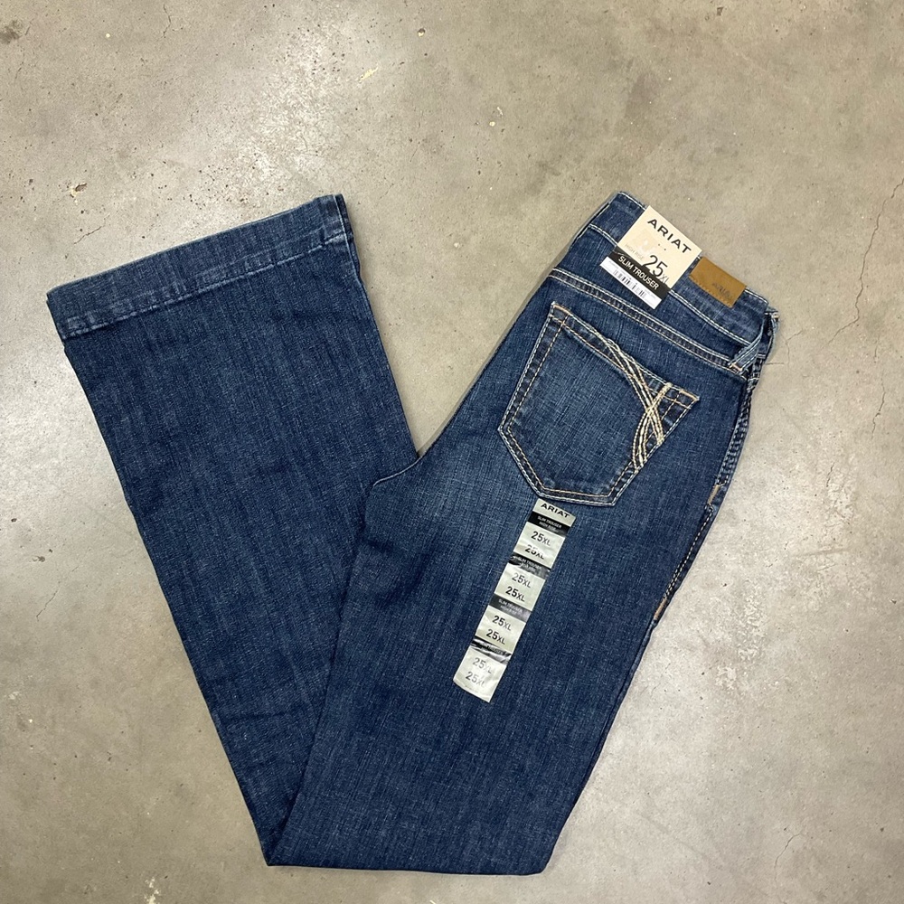 Ariat Women's Dark Blue High Rise Slim Trouser Jeans